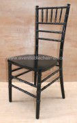 Stackable Black wood chiavari tiffany chair