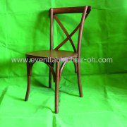 <b>wooden cross back X banquet chairs solid wood seat</b>