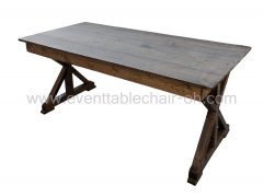 Solid wood dining farm tables for restaurant