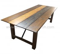 Solid wood dining farm tables for restaurant