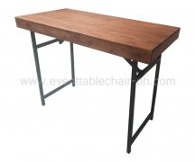 Solid wood dining farm tables for restaurant(steelleg)