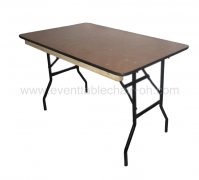 Plywood rectangle folding banquet table with PVC ed