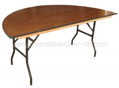 Folding plywood banquet tables(half moon)