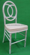 Stackable wooden banquet limewashed phoenix chair