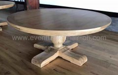 Wood one leg dining table
