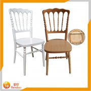 Stackable wooden banquet napoleon chair