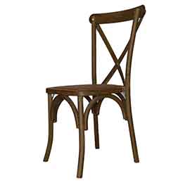<b>wooden cross back chair</b>